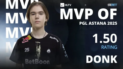 Donk получил титул MVP на PGL Astana 2025