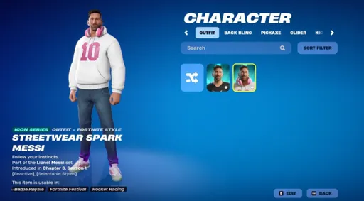 В Fortnite добавили Лионеля Месси – футболист получил несколько стилей