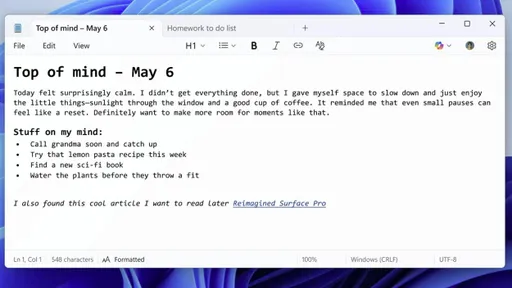 Microsoft обновила «Блокнот» – в бете Windows 11 новый функционал для текстов