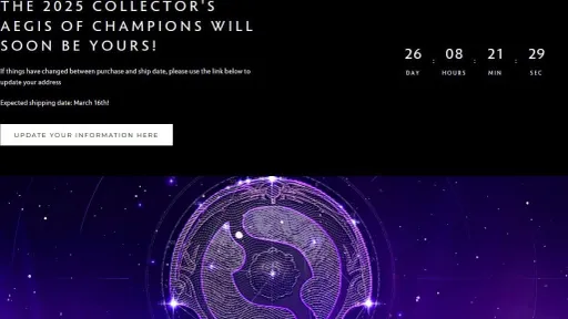 Valve начнёт рассылку Аегисов за The International 14 с марта 2026 года