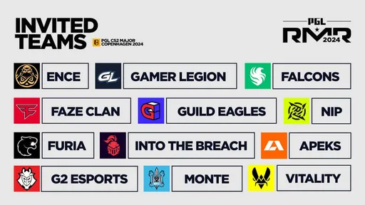 G2, FaZe, Vitality и Monte получили приглашения на RMR к первому мейджору по CS2
