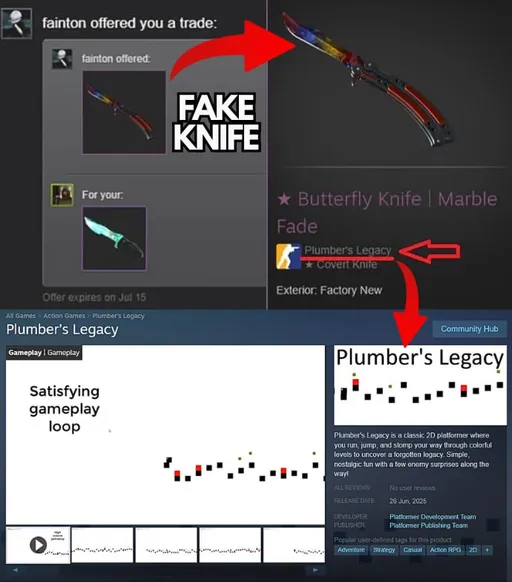 Мошенники начали подменять скины CS2 в Steam