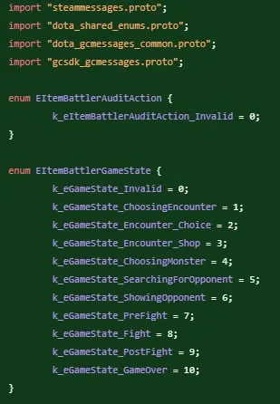 Упоминание мини-игры Item Battler в коде Dota 2