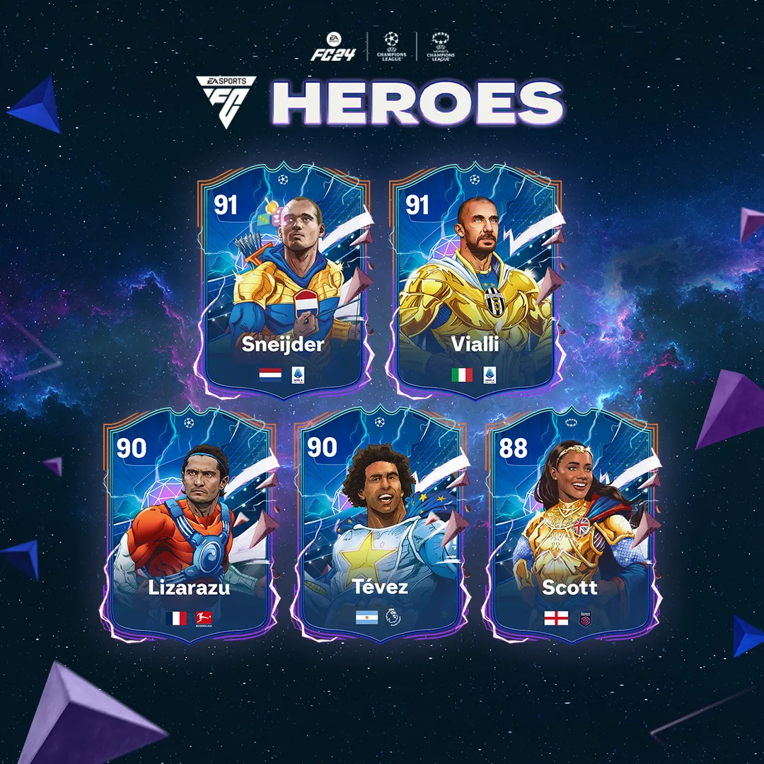 Карточки героев в EA Sports FC 24