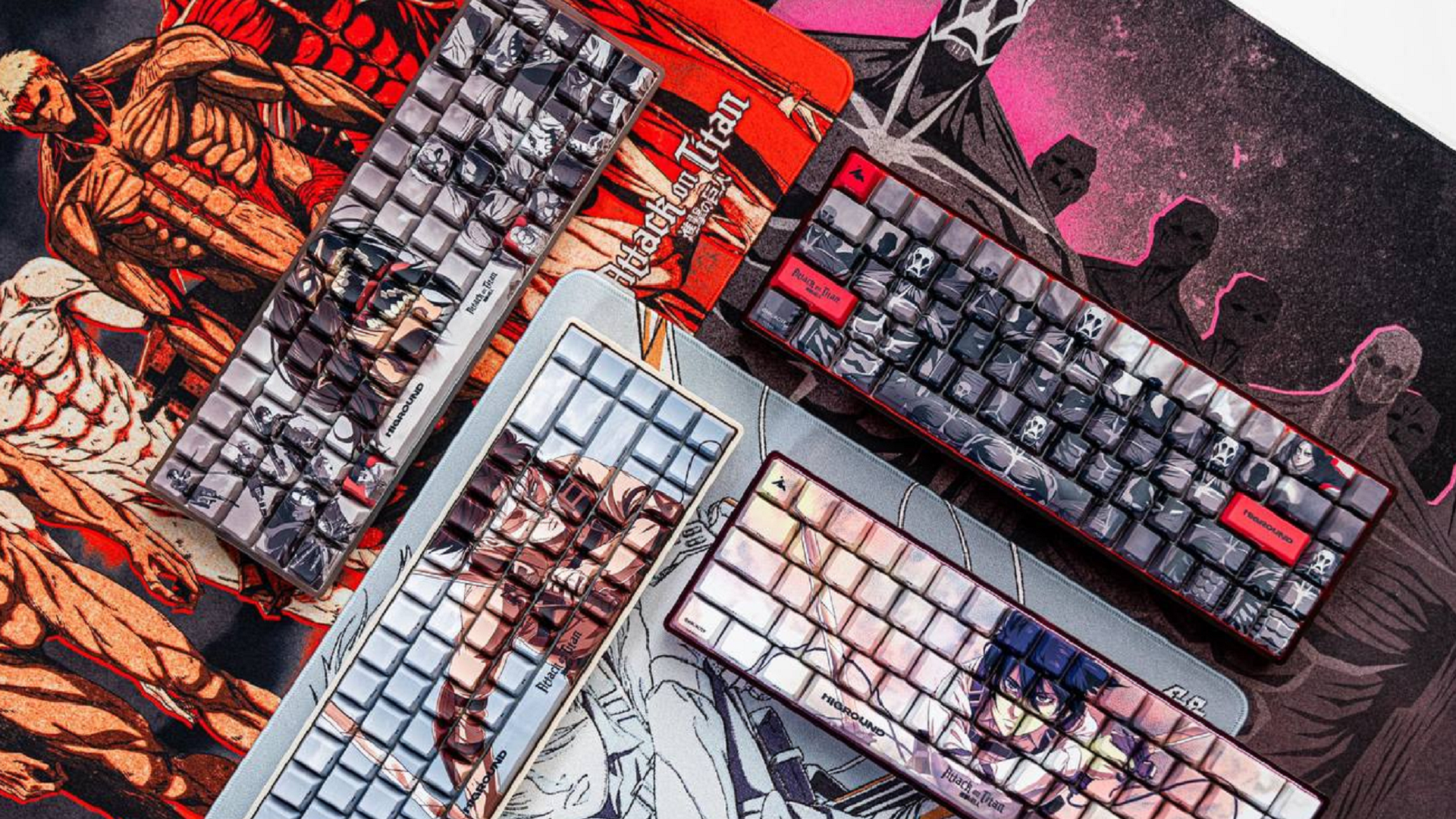 Бренд Higround выпустил клавиатуры и коврики в стиле аниме «Атака Титанов»