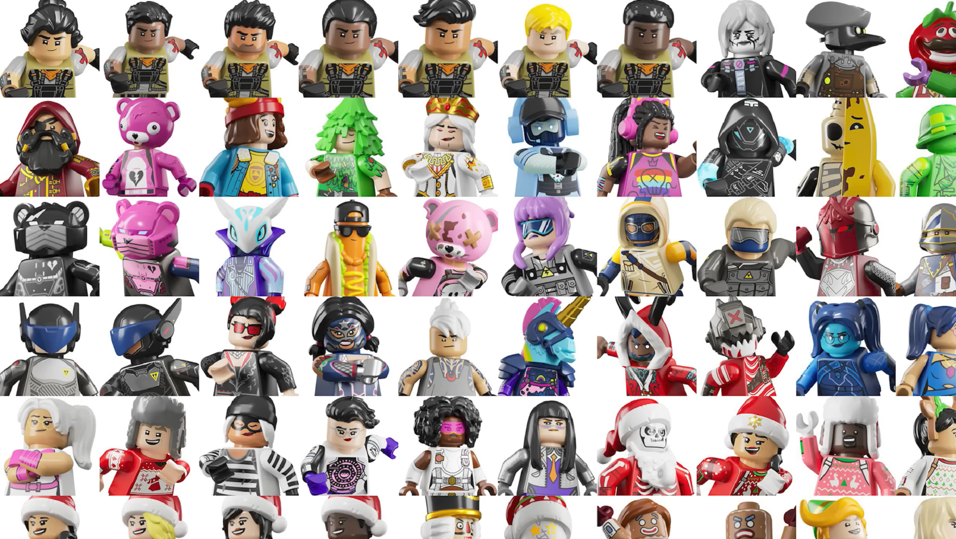 Энтузиаст показал 1 200 обновлённых скинов из LEGO-режима в Fortnite
