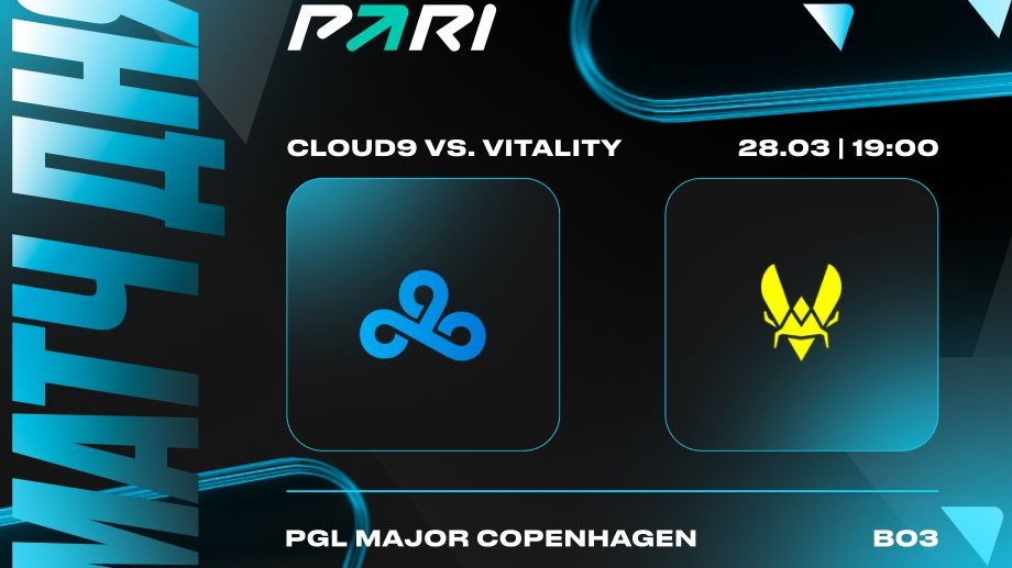 PARI: Team Vitality выбьет Cloud9 из PGL Major Copenhagen 2024