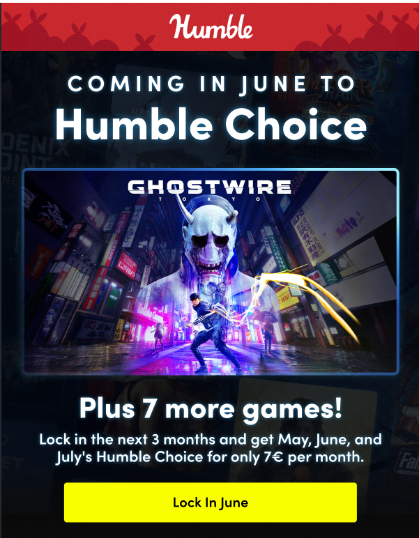 GhostWire: Tokyo войдёт в июньскую подборку игр от Humble Choice