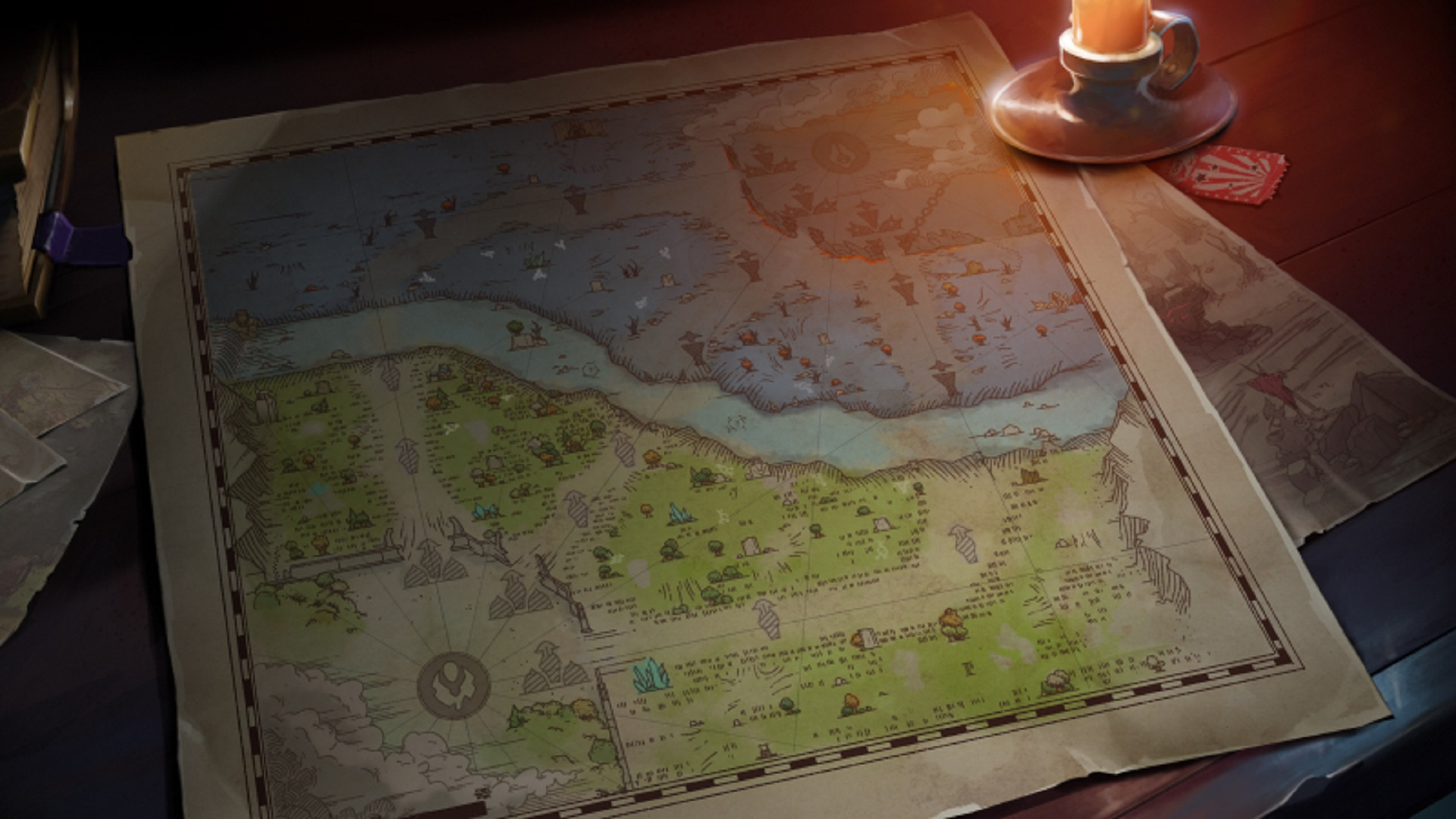 Карта в трейлере идентична той, что в игровом клиенте Dota 2