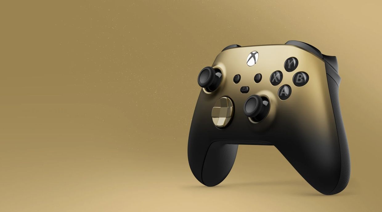 Microsoft представила золотую расцветку для геймпада Xbox
