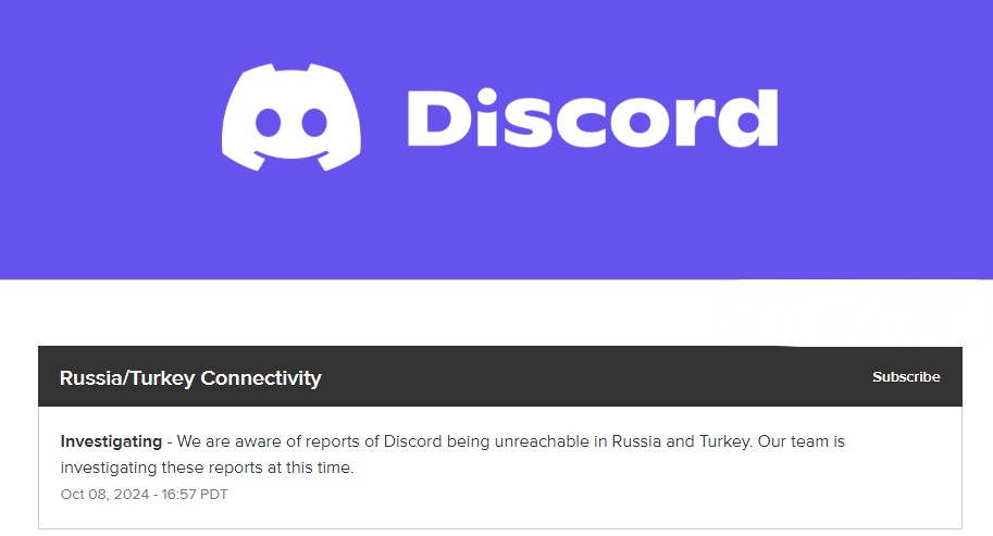 Сайт discordstatus.com