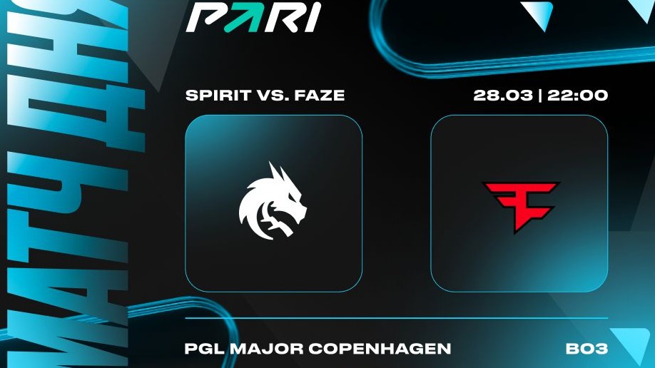 PARI: Team Spirit обыграет FaZe и пройдёт в полуфинал PGL Major Copenhagen 2024