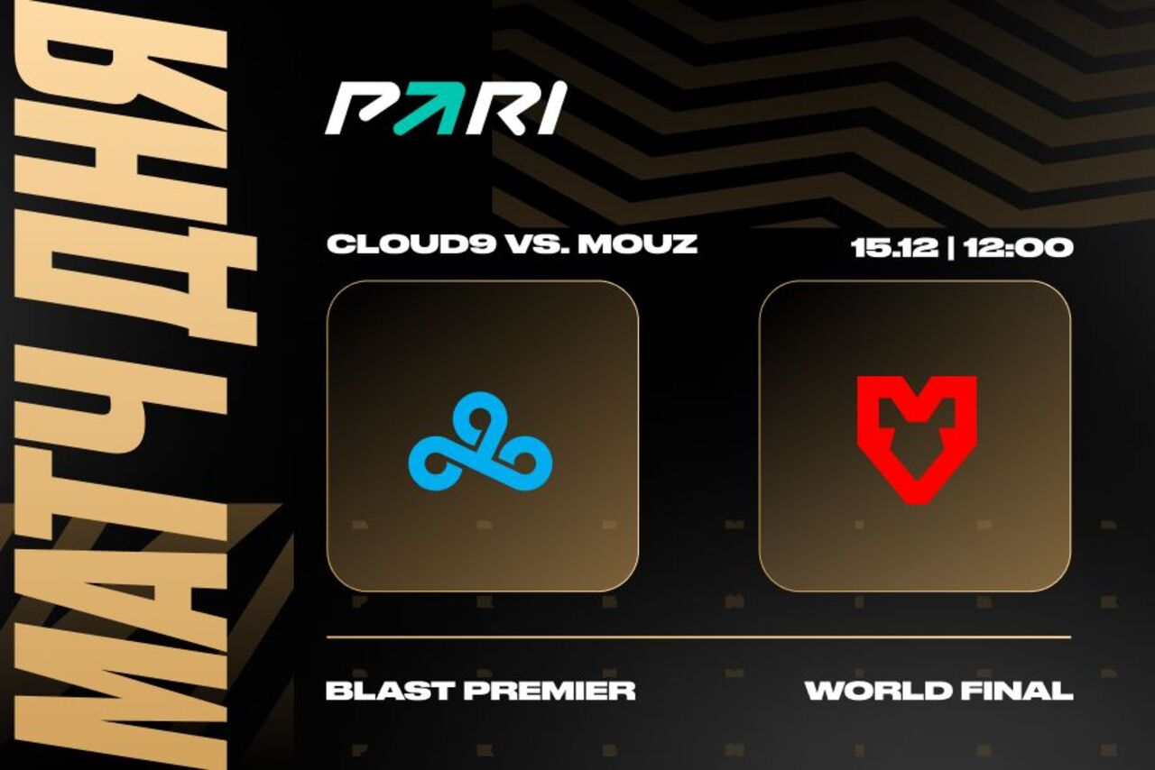PARI: Cloud9 победит MOUZ и пройдёт в полуфинал BLAST Premier: World Final 2023 по CS2