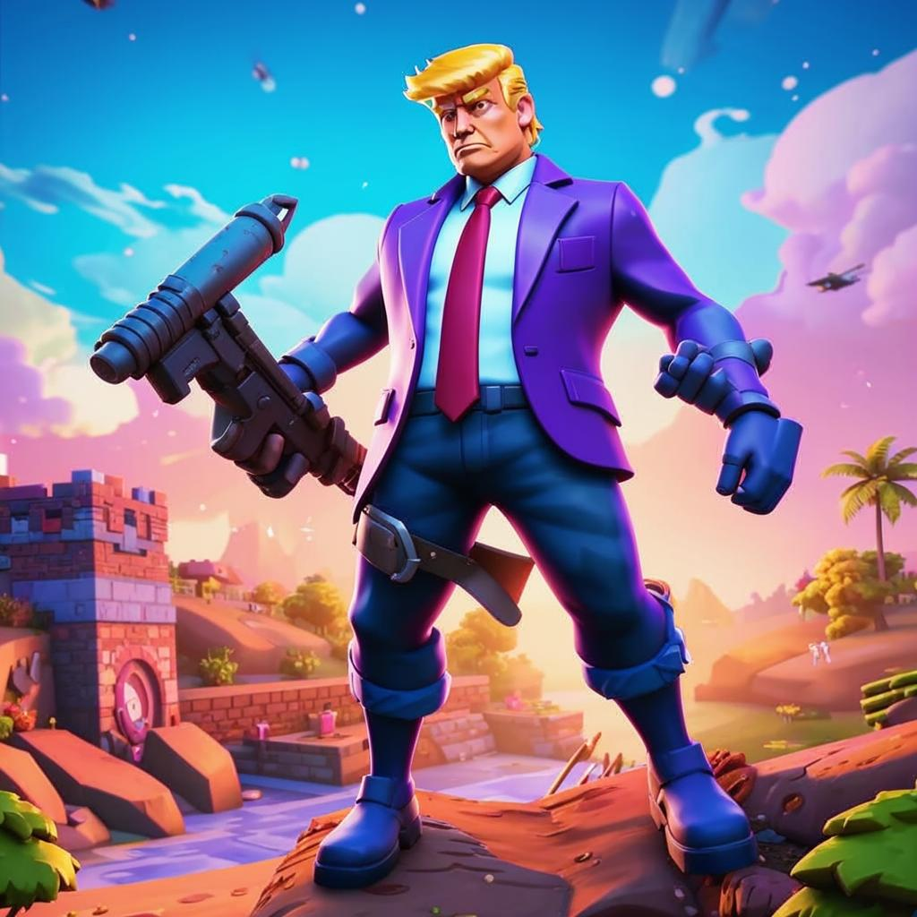 Трамп как герой Fortnite