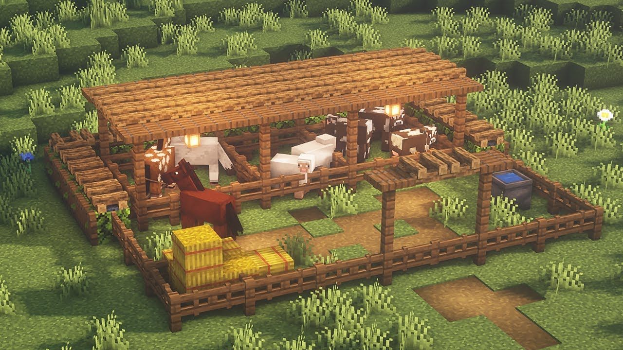 Ферма с животными в Minecraft