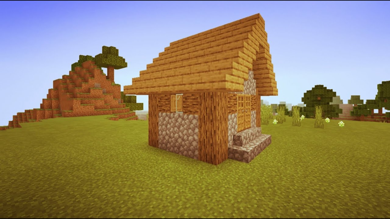 Пример дома для жителей в Minecraft