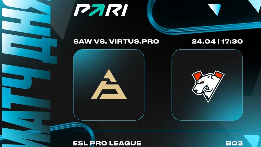 PARI: Virtus.pro победит SAW на ESL Pro League Season 19 по CS2
