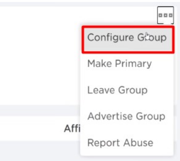 Войдите в Configure Group