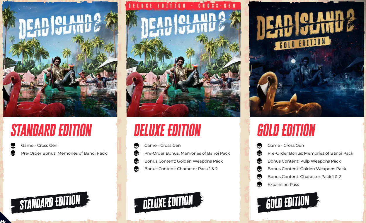Диджитал-издания Dead Island 2