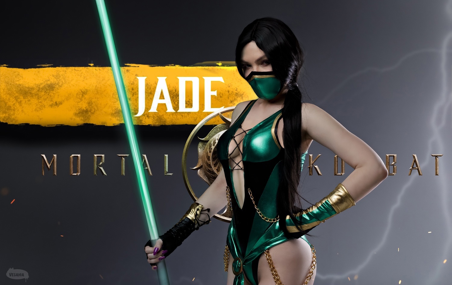 Джейд как с обложки — косплей на персонажа Mortal Kombat