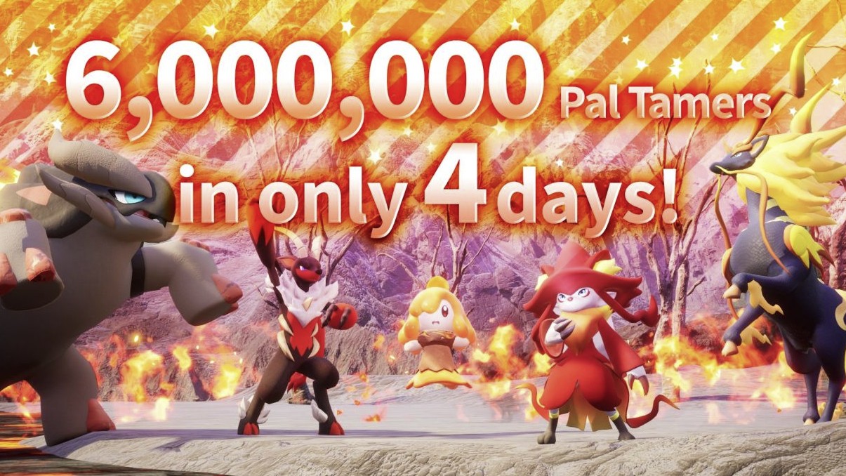 Продажи игры Palworld превысили 6 млн копий