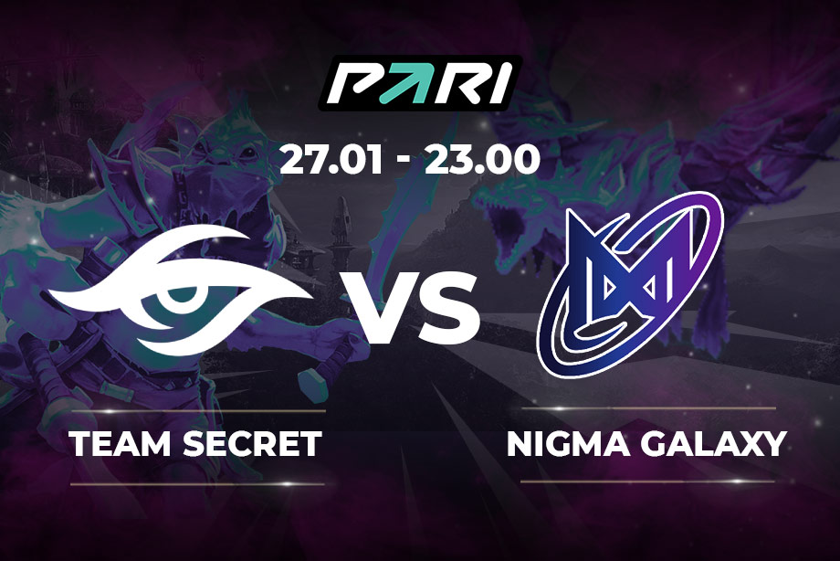 Клиенты PARI верят в победу Team Secret в матче против Nigma Galaxy на DPC 2023