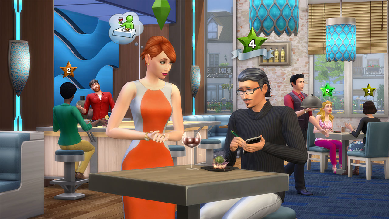 DLC «В ресторане» в Sims 4