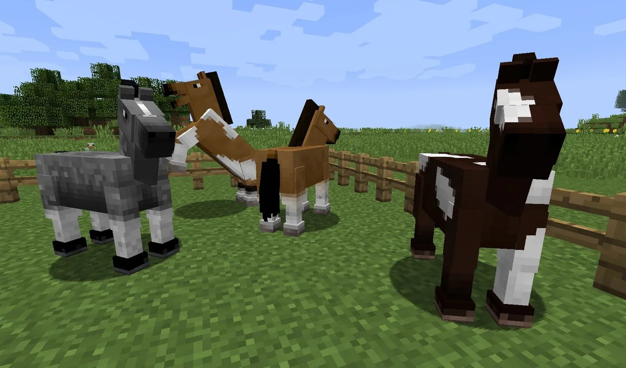 Разведение лошадей в Майнкрафте