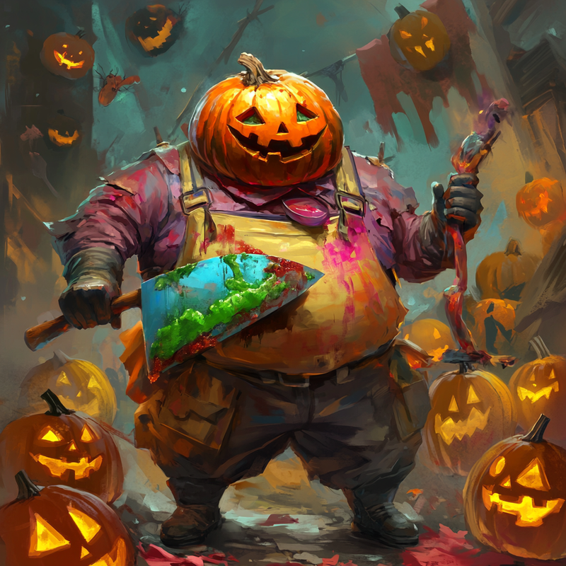 Pudge в стиле Хэллоуина