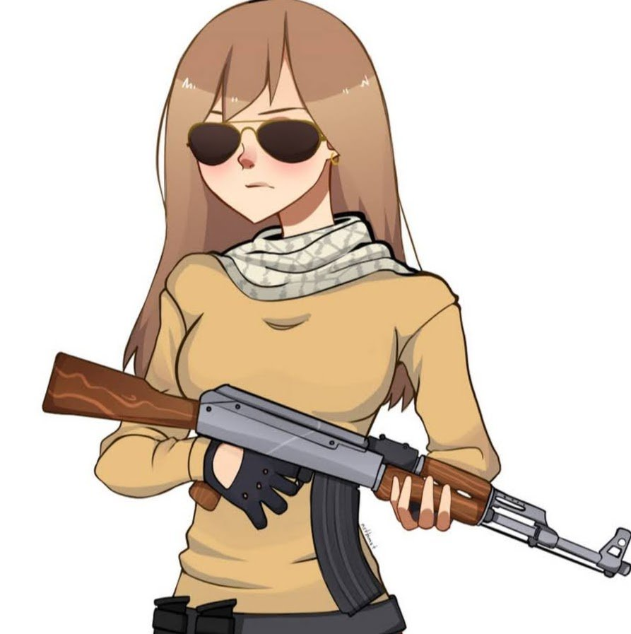 Аватар девушки с АК-47