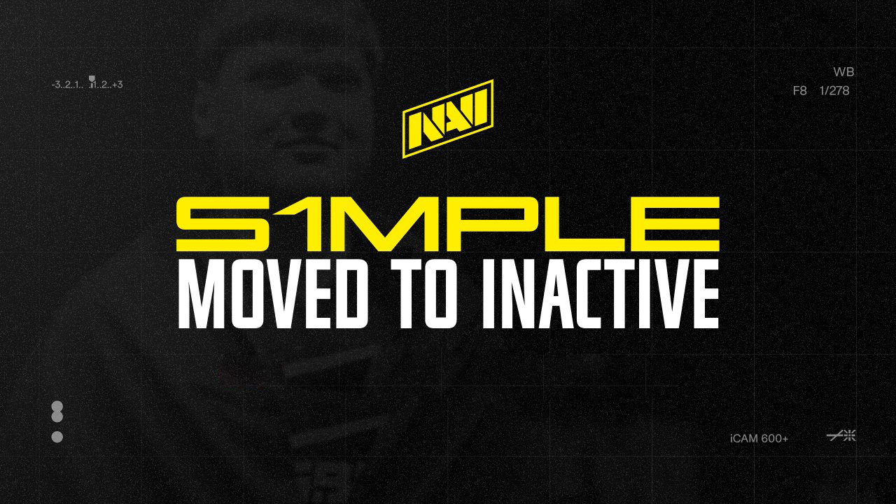 Natus Vincere официально подтвердила, что s1mple ушёл в инактив