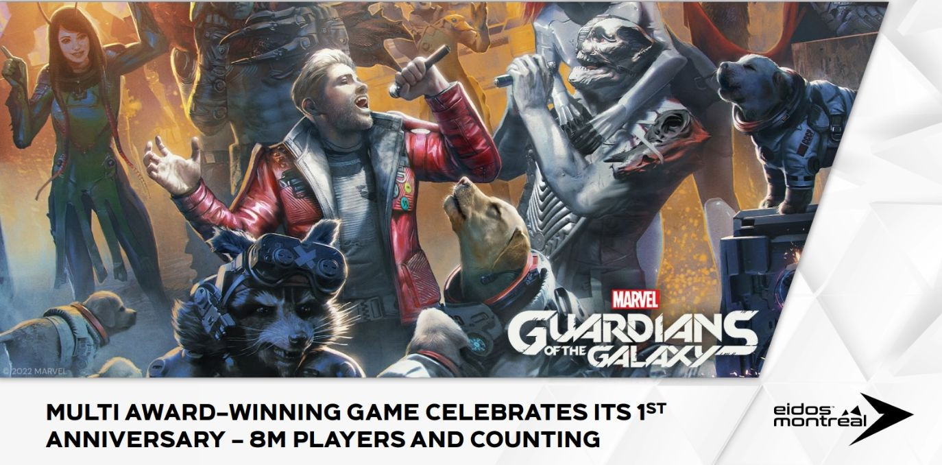 За год с релиза в Marvel's Guardians of the Galaxy сыграло восемь миллионов игроков