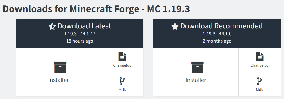 Скачайте Forge для Майнкрафт 1.19.3 в открытом доступе