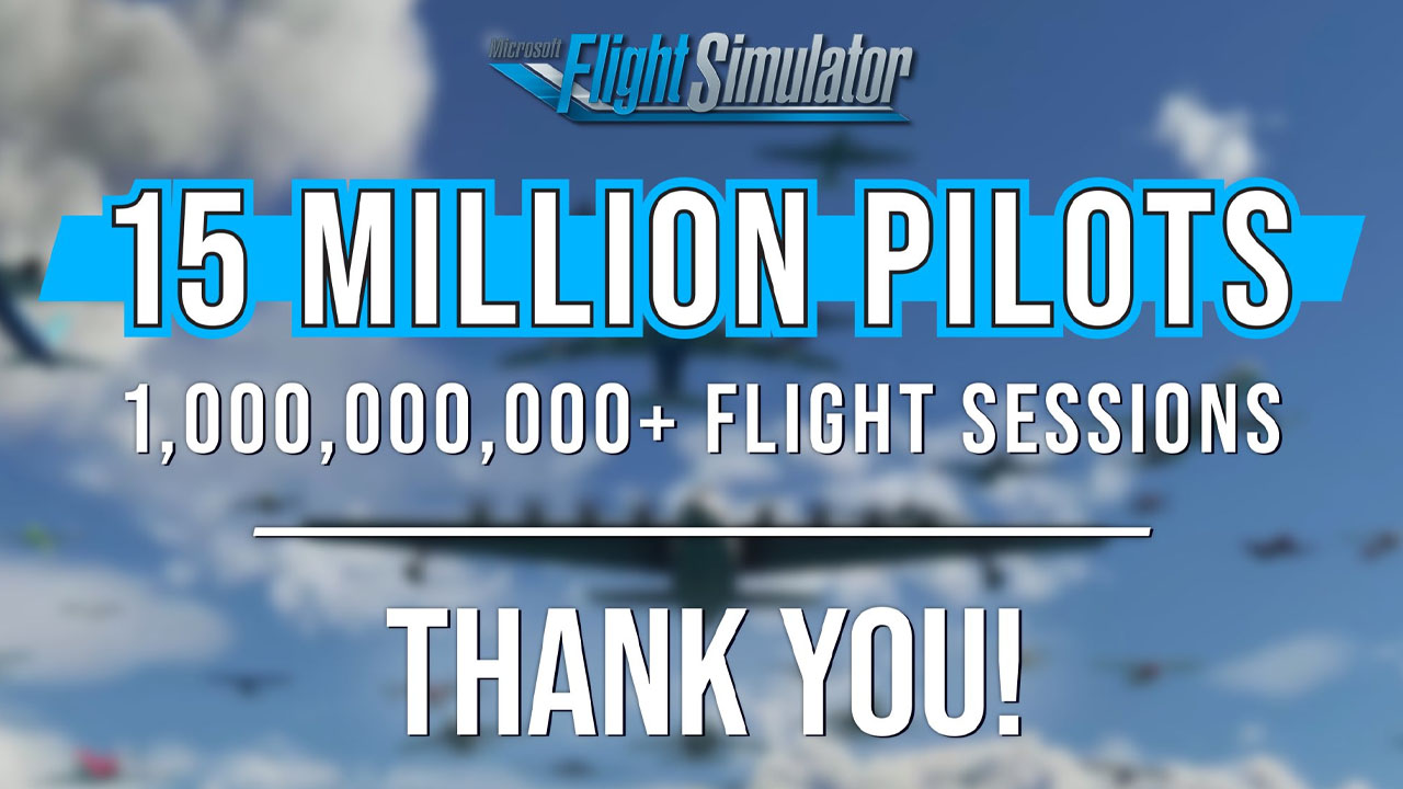 Microsoft Flight Simulator преодолел отметку в 15 млн пользователей