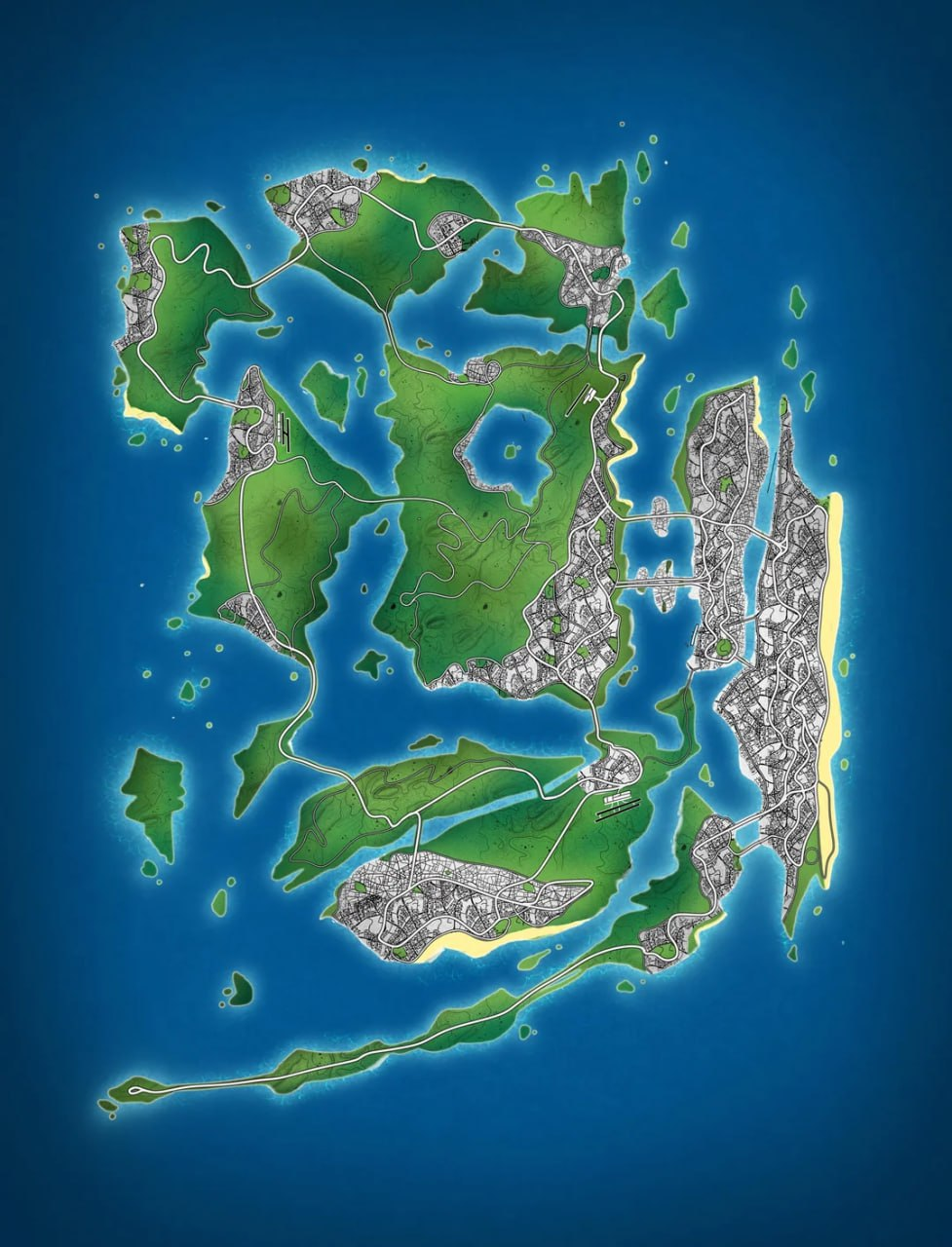 Возможная карта GTA VI