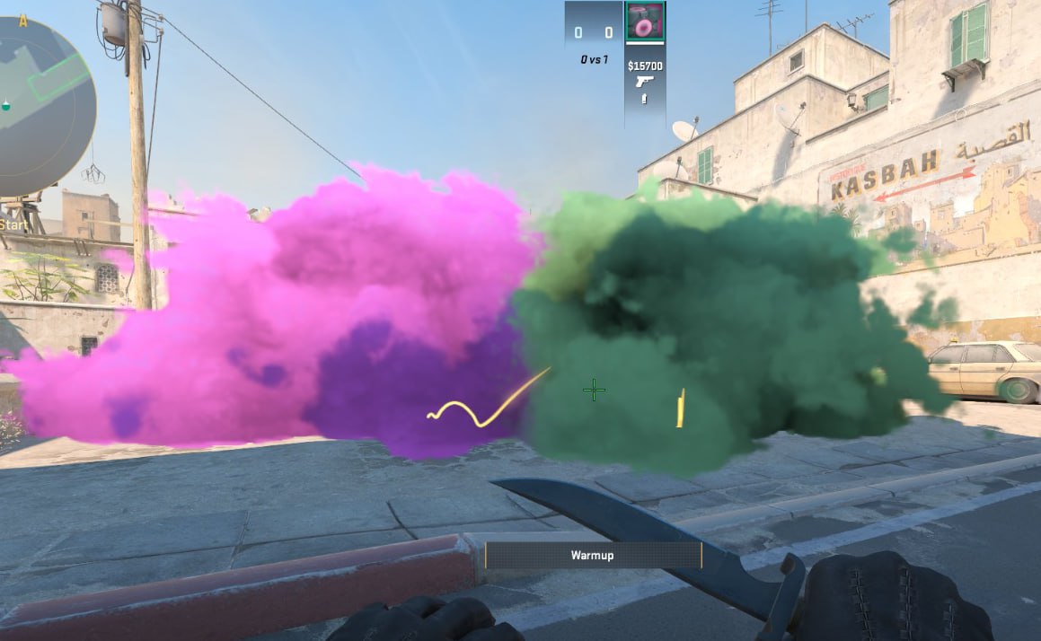 Датамайнер обнаружил в CS 2 цветные дымовые гранаты 