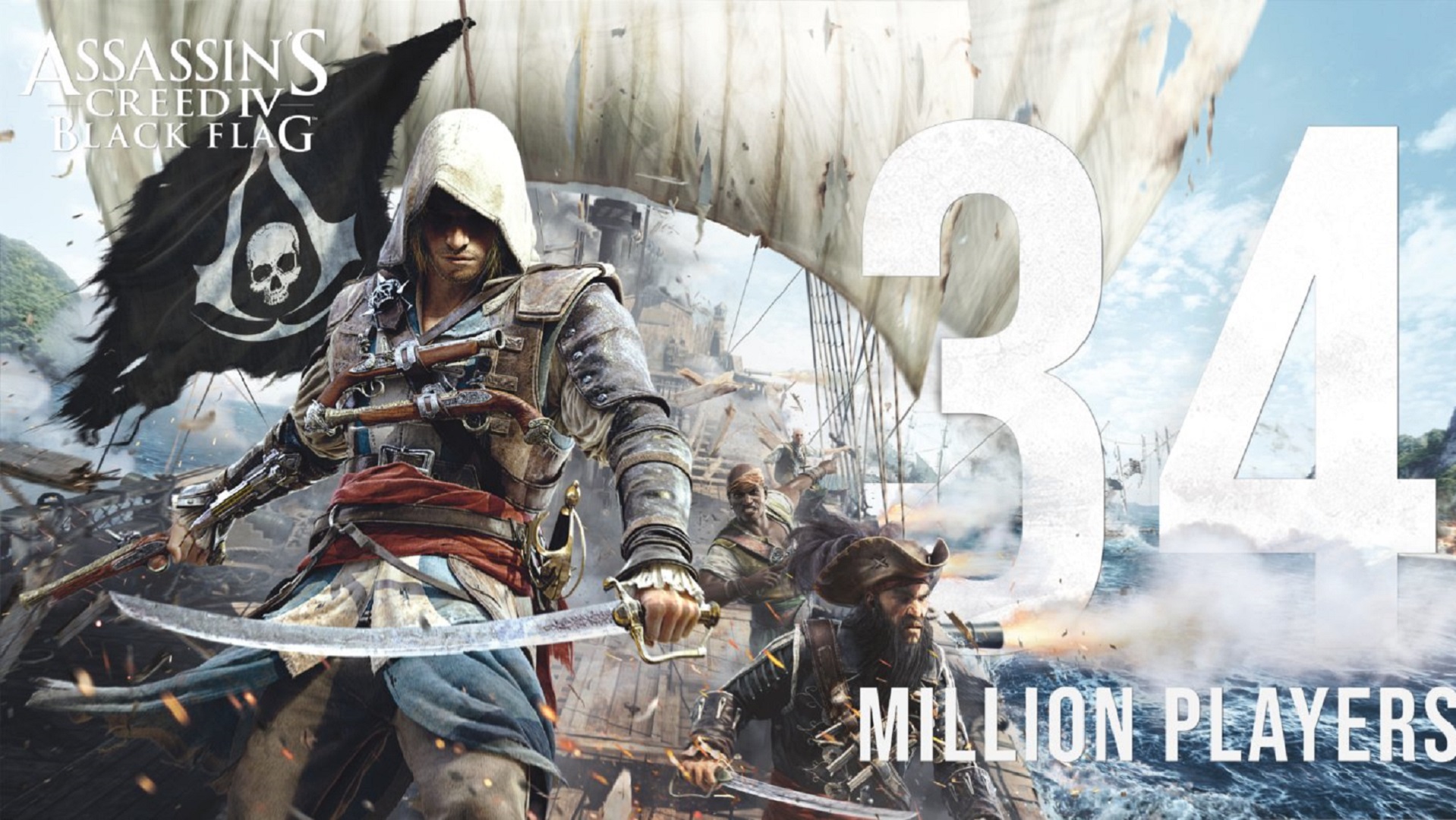 В Assassin’s Creed IV: Black Flag за 10 лет сыграло 34 миллиона человек