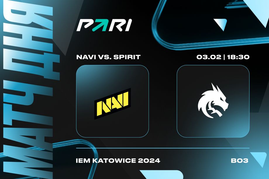 PARI: Spirit обыграет NAVI в первом матче группового этапа IEM Katowice 2024