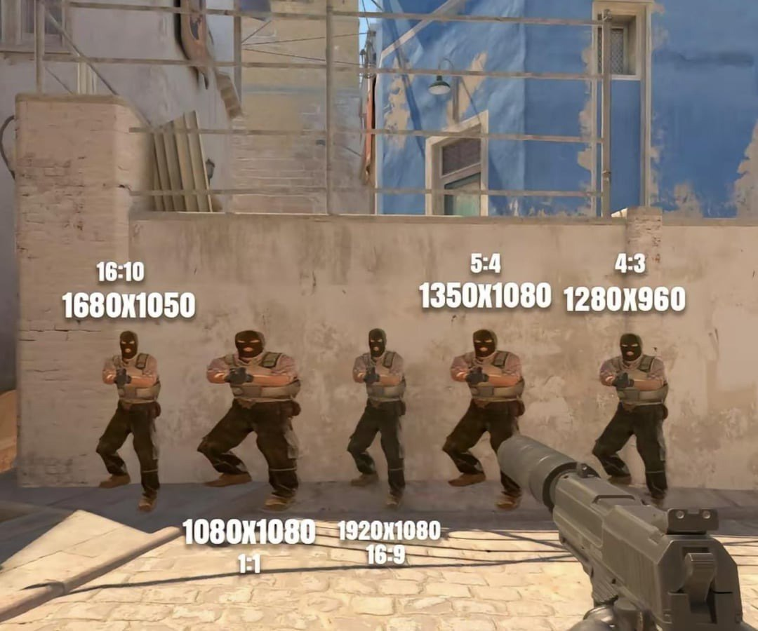 Сравнение моделек на разных разрешениях в Counter-Strike 2