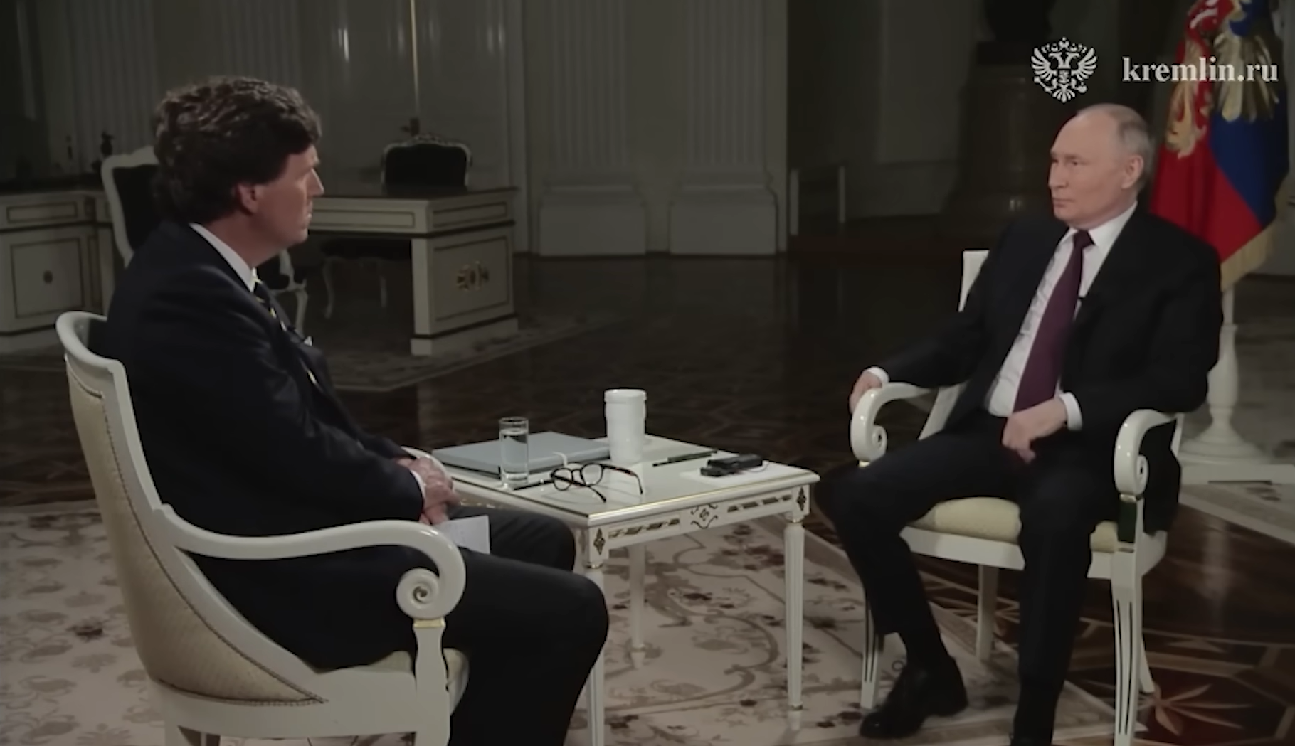 Такер Карлсон берёт интервью у Владимира Путина