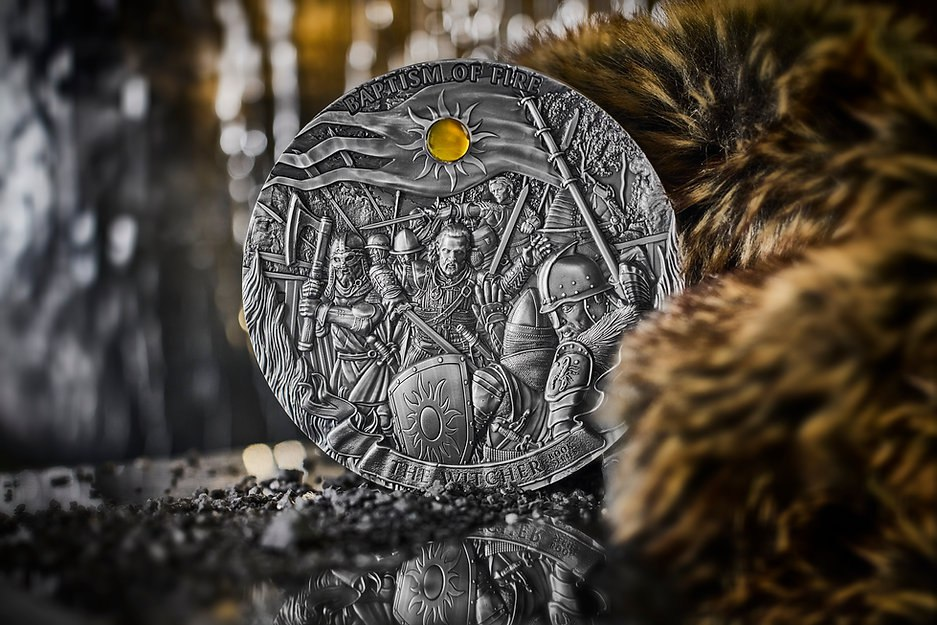 Монета по «Ведьмаку» из чистого серебра