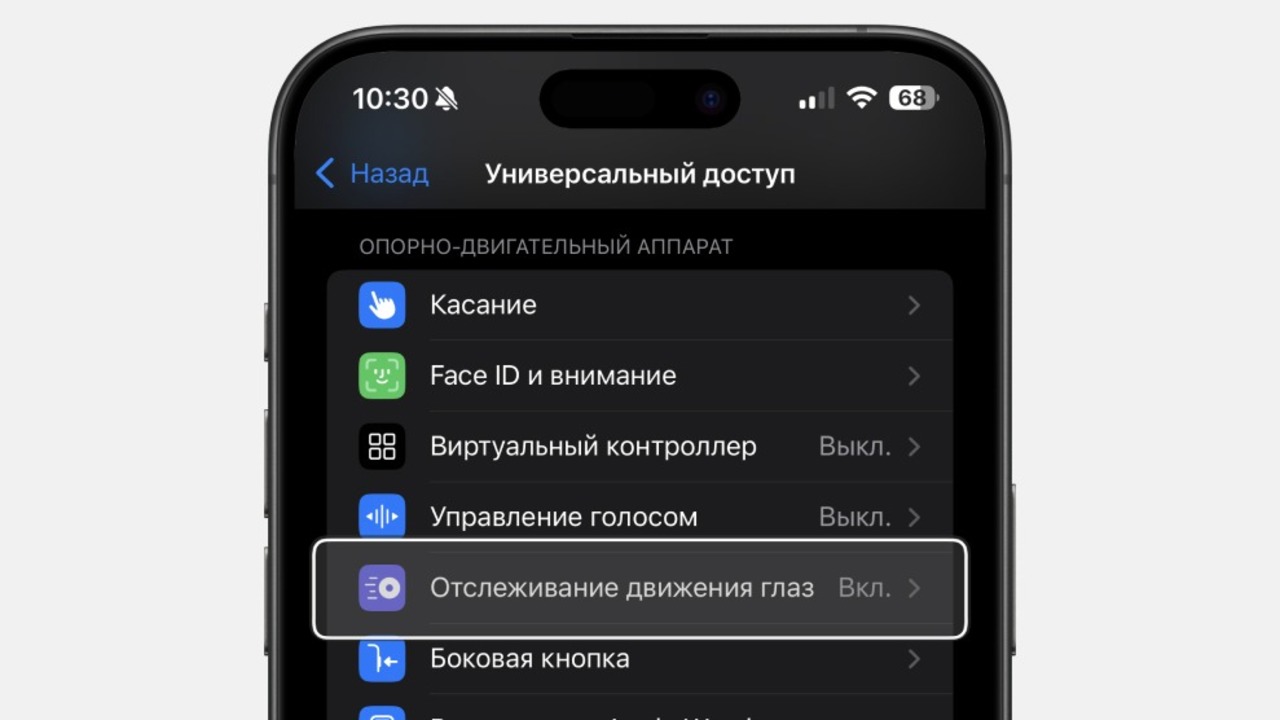 В iOS 18 появилась функция управления смартфоном взглядом