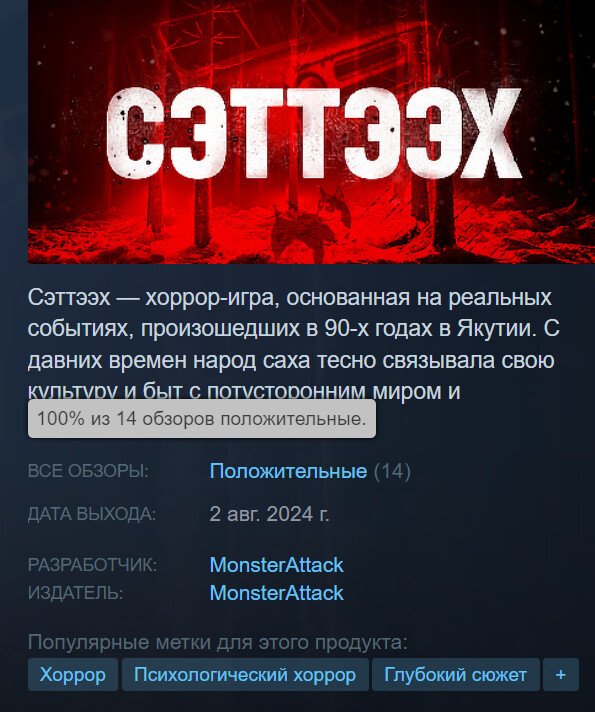 Отзывы на игру «Сэттээх» в Steam