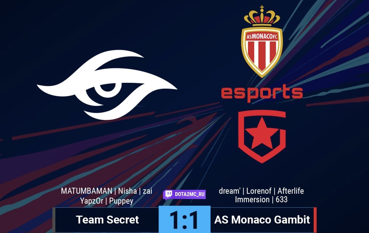 Team Secret — AS Monaco Gambit: наши парни останавливают грозную машину Puppey