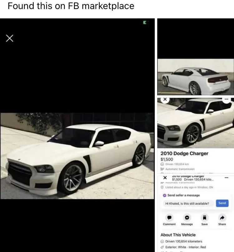 Пользователь Facebook выставил на продажу автомобиль из GTA V