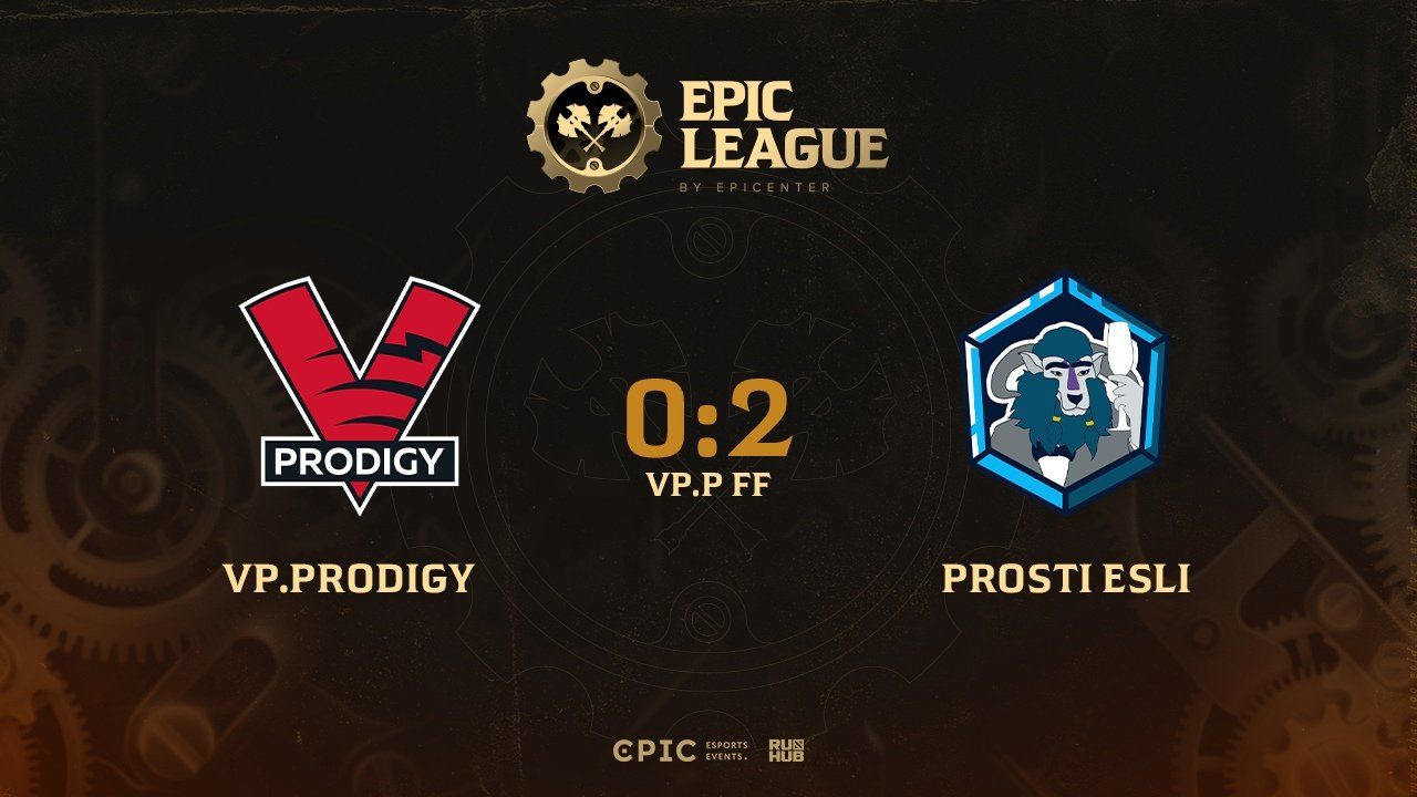 Prosti Esli одержали техническую победу над VP.Prodigy и прошли в финал верхней сетки EPIC League