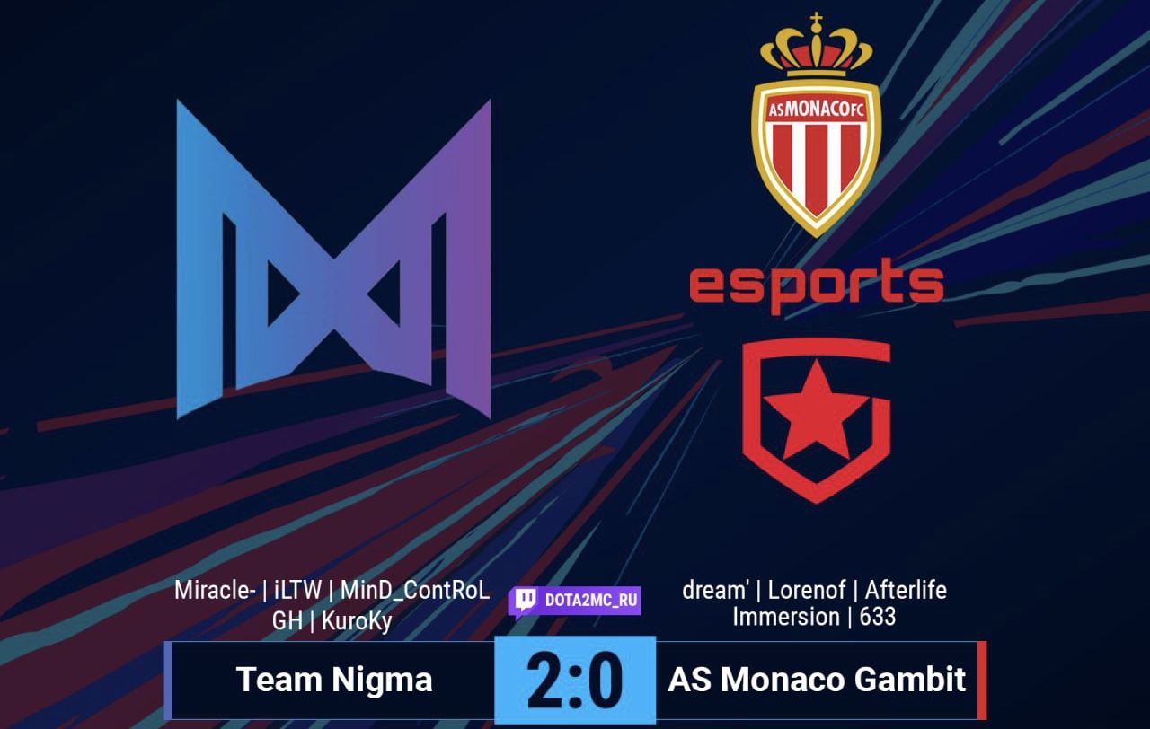 Team Nigma — AS Monaco Gambit: обидное поражение наших парней
