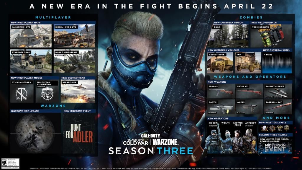 В Call of Duty: Black Ops Cold War и Warzone добавят четыре новые карты
