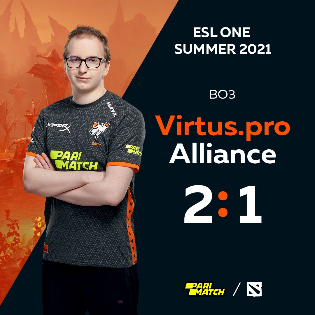 Virtus.pro вышла в финал верхней сетки ESL One Summer 2021 по Dota 2