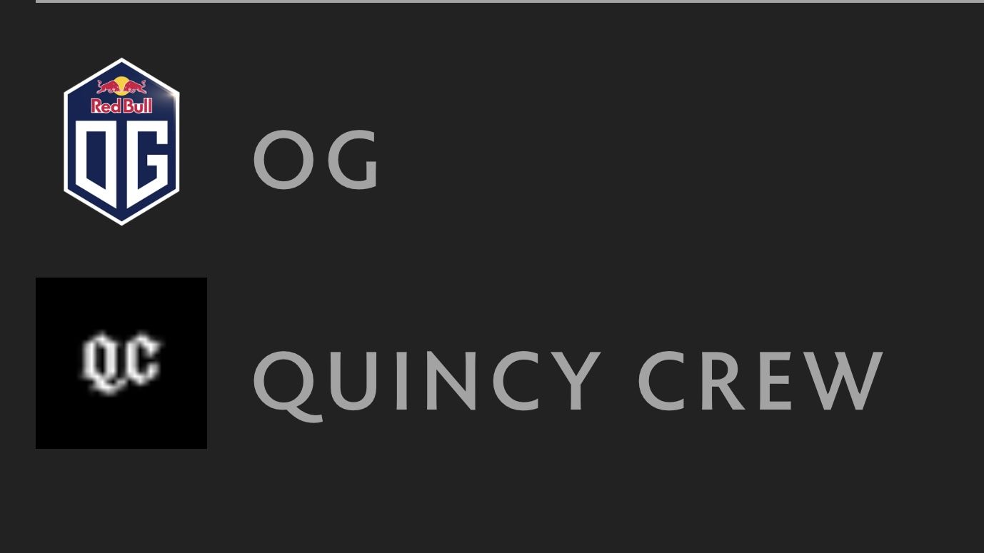 OG — Quincy Crew: прямая трансляция The International 10: Main Event